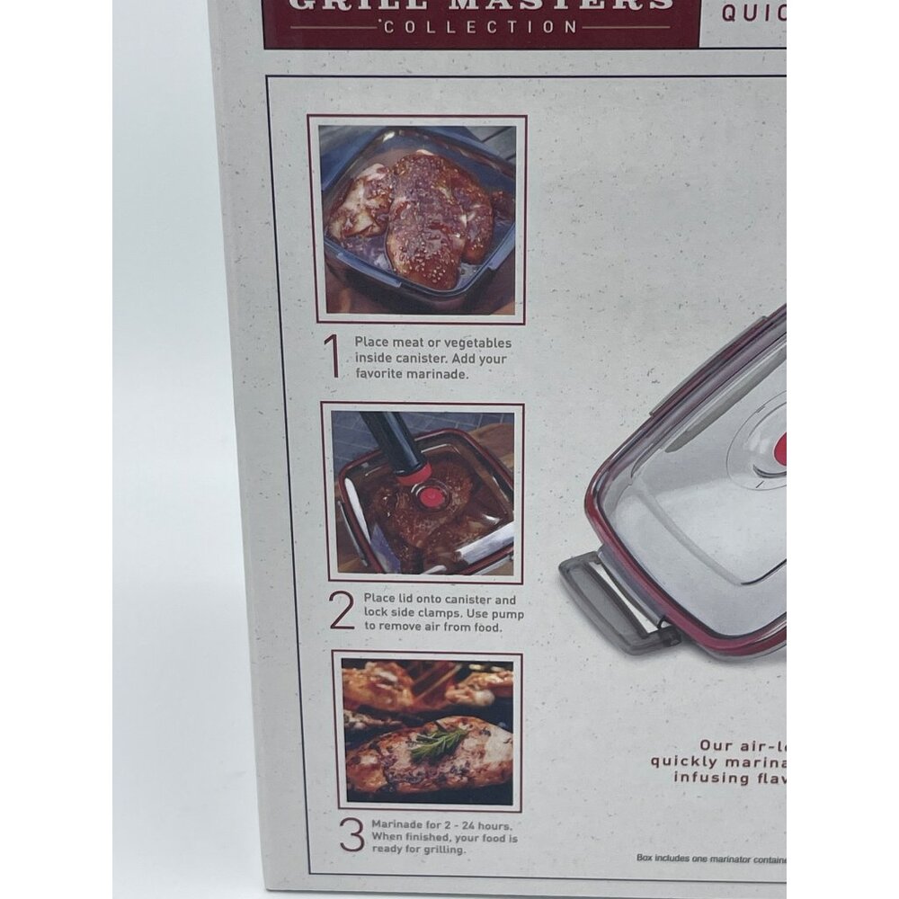 PARINI Cookware 2.6QT VACUUM SEAL MARINATOR Meat Vegetables Fish Poultry Beef - Picture 6 of 8